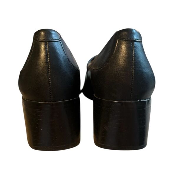 ROCKPORT Womens Black Leather Mary JaneChunky Block Heel Pumps. Size 8.5. EUC - Picture 4 of 8